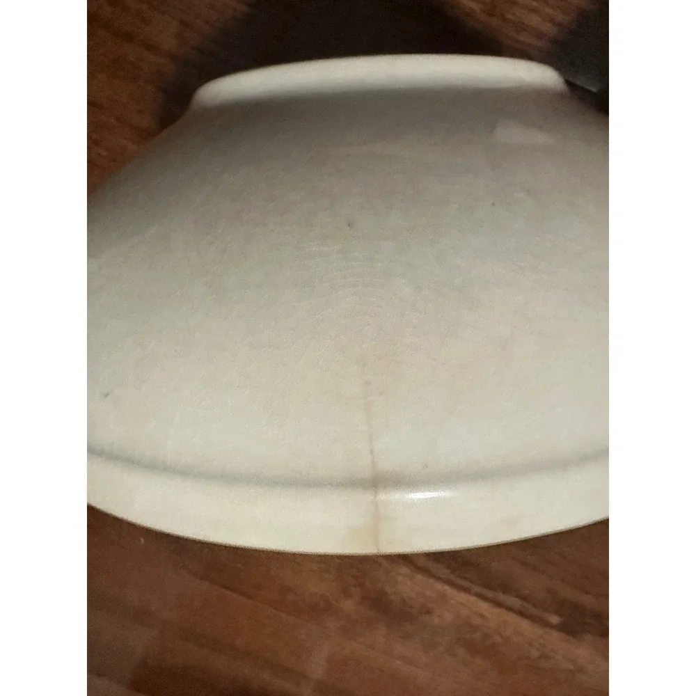 Vintage Universal Cambridge Ceramic Bowl Cream Cattail Reed‎ Cottagecore